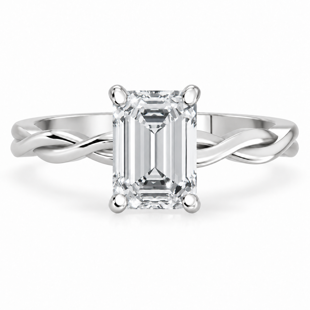 Emerald, white gold
