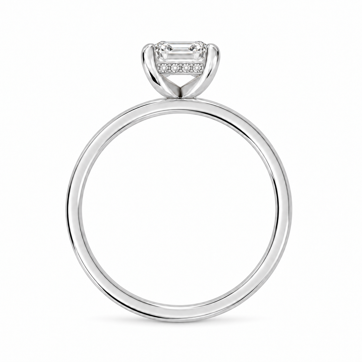 Emerald, white gold