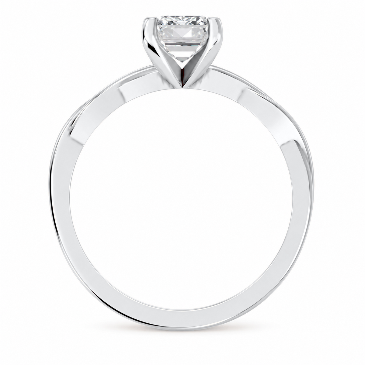 Emerald, white gold