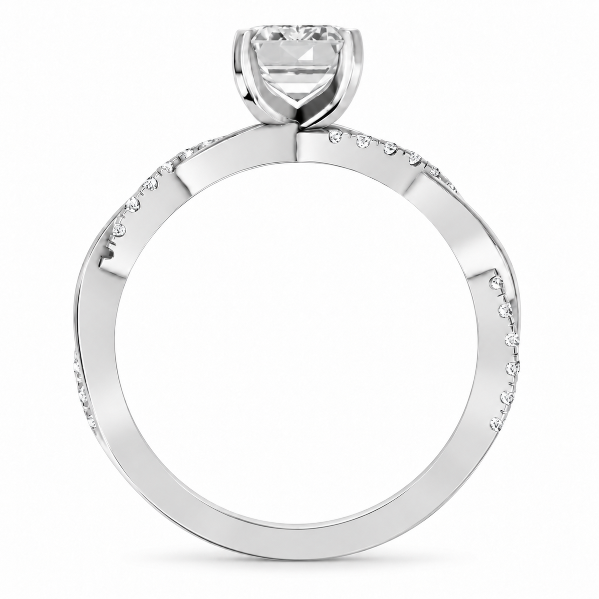 Emerald, white gold