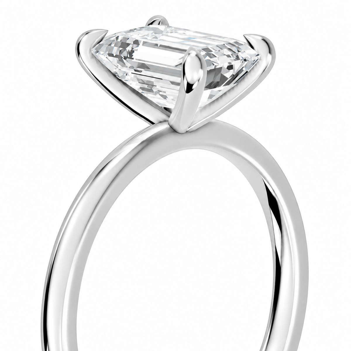 Emerald, white gold