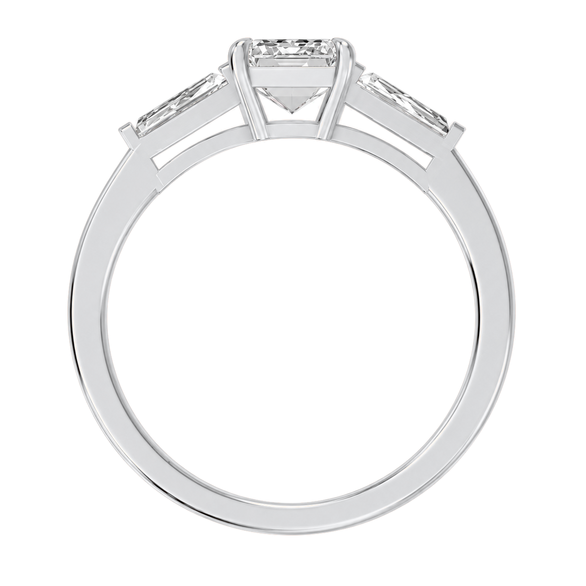 Emerald, white gold