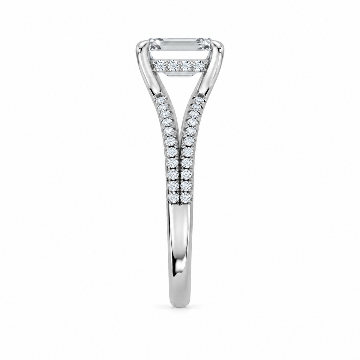 Emerald, white gold