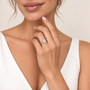 Emerald, white gold
