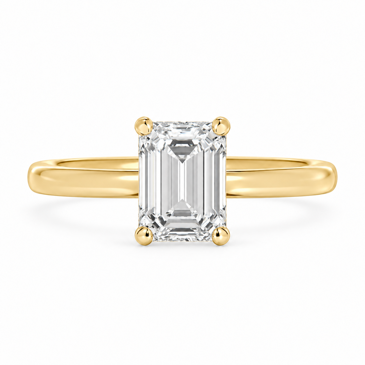 Emerald, yellow gold