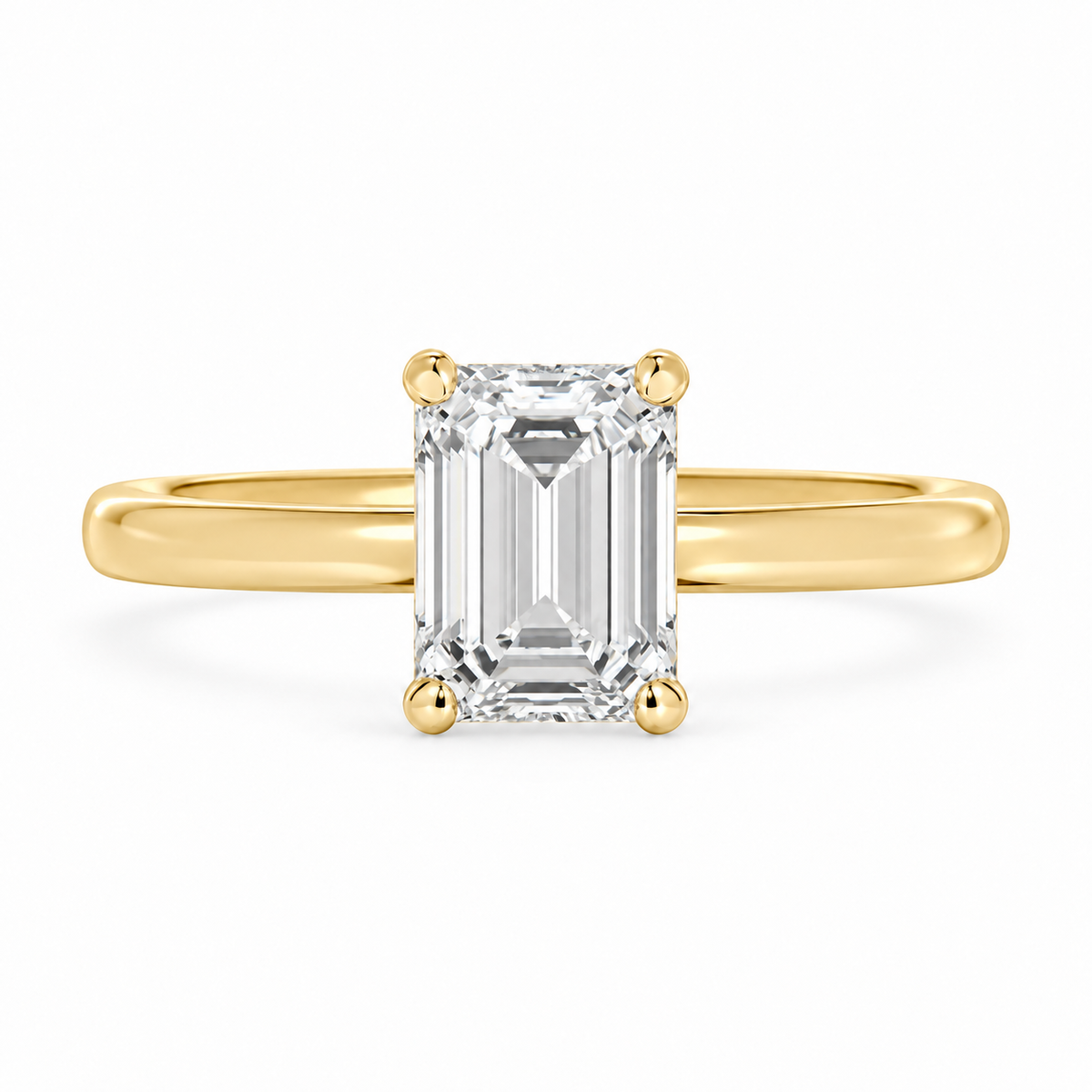 Emerald, yellow gold