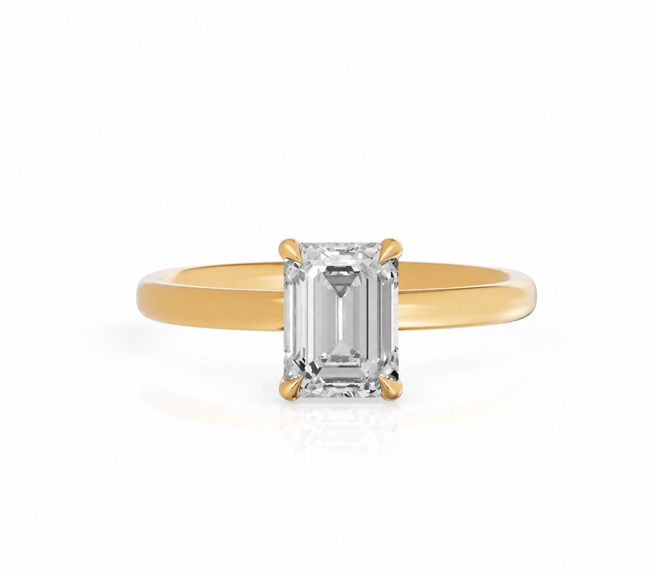 Emerald, yellow gold