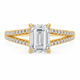 Emerald, yellow gold
