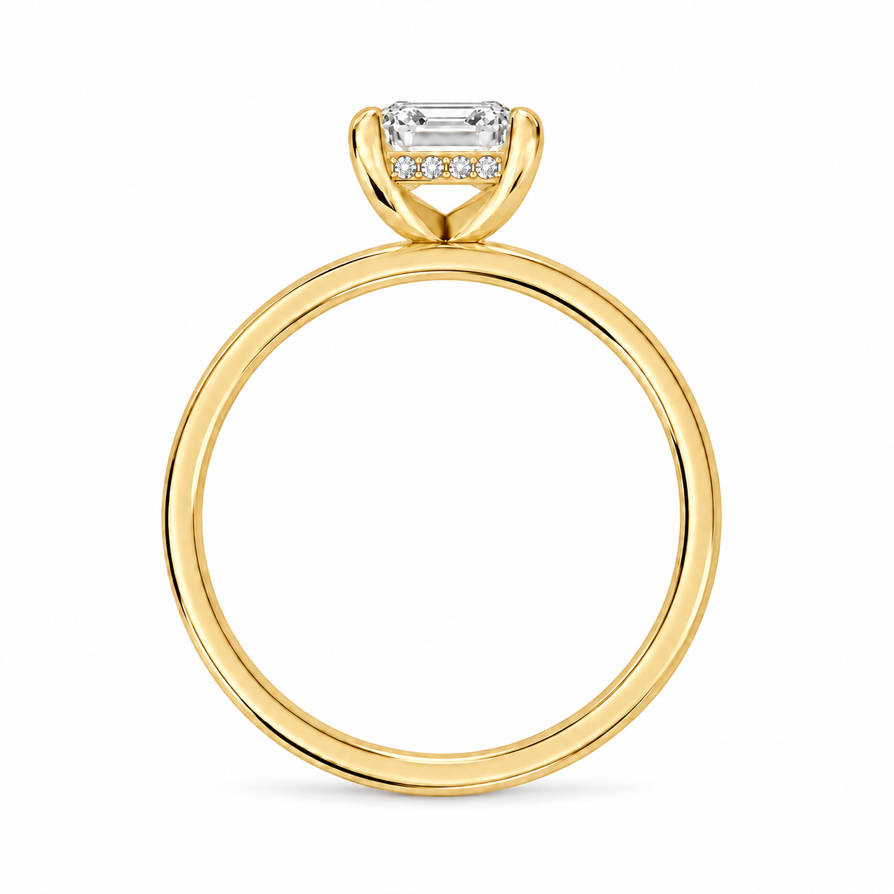 Emerald, yellow gold