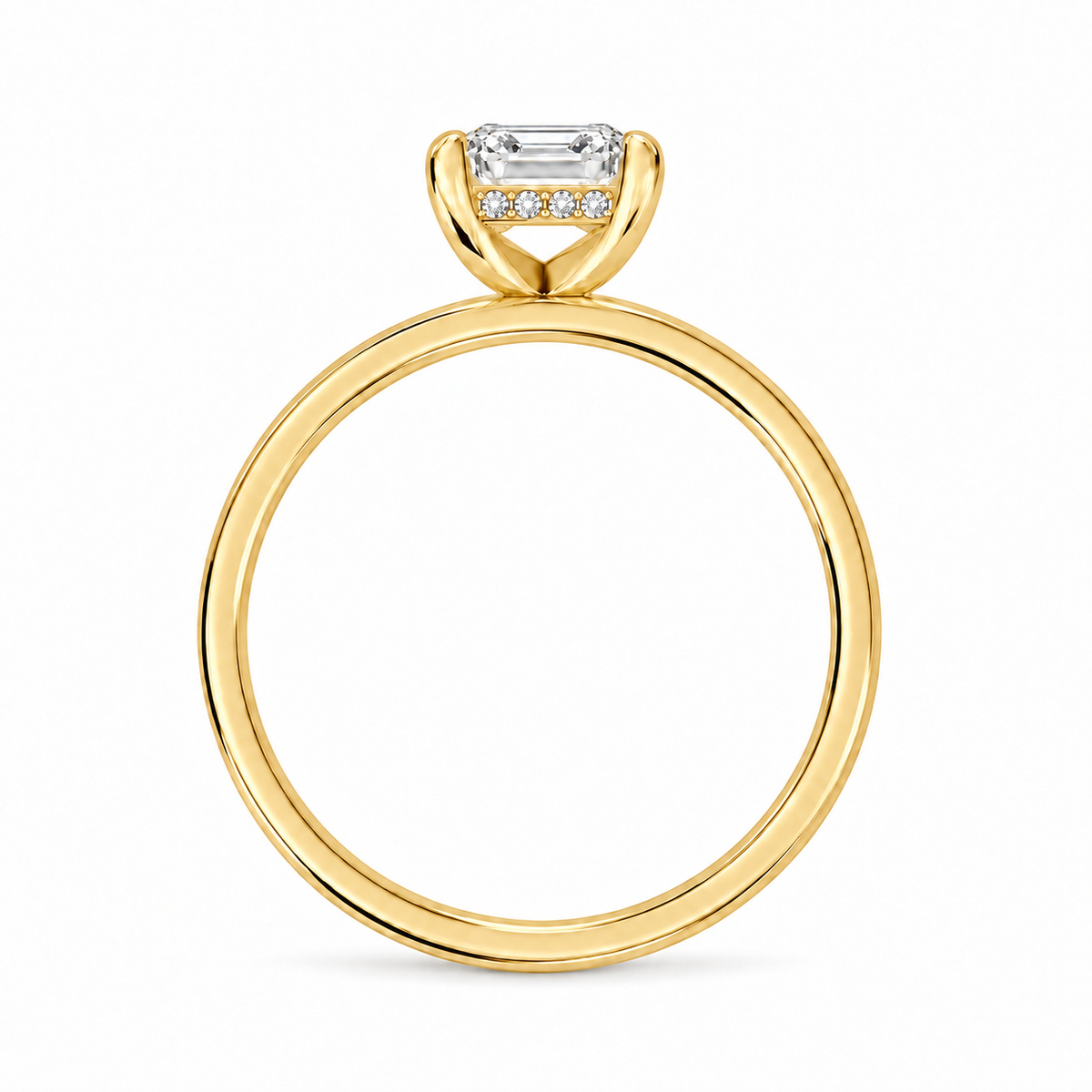 Emerald, yellow gold