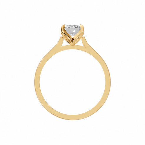 Emerald, yellow gold