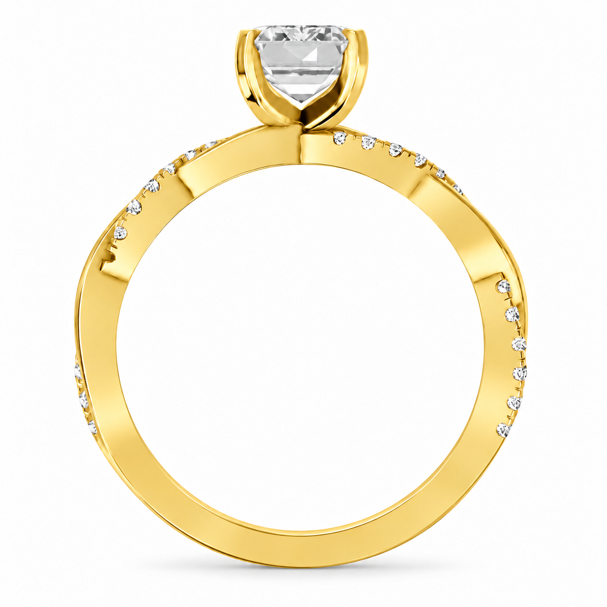 Emerald, yellow gold