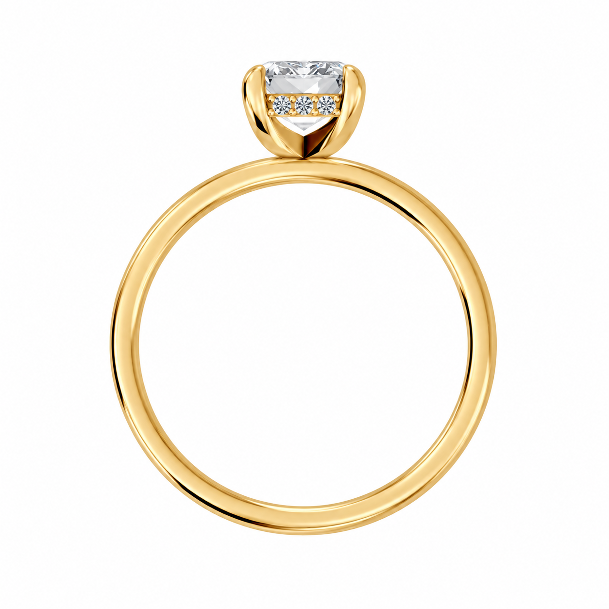 Emerald, yellow gold