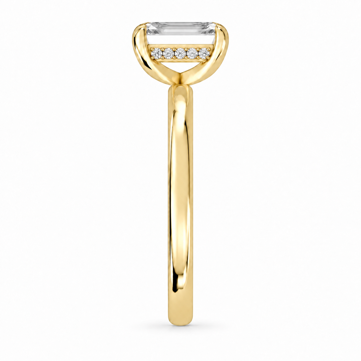 Emerald, yellow gold