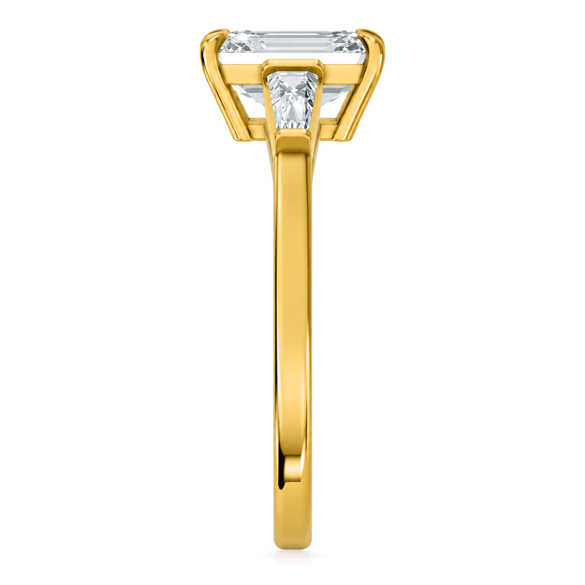 Emerald, yellow gold