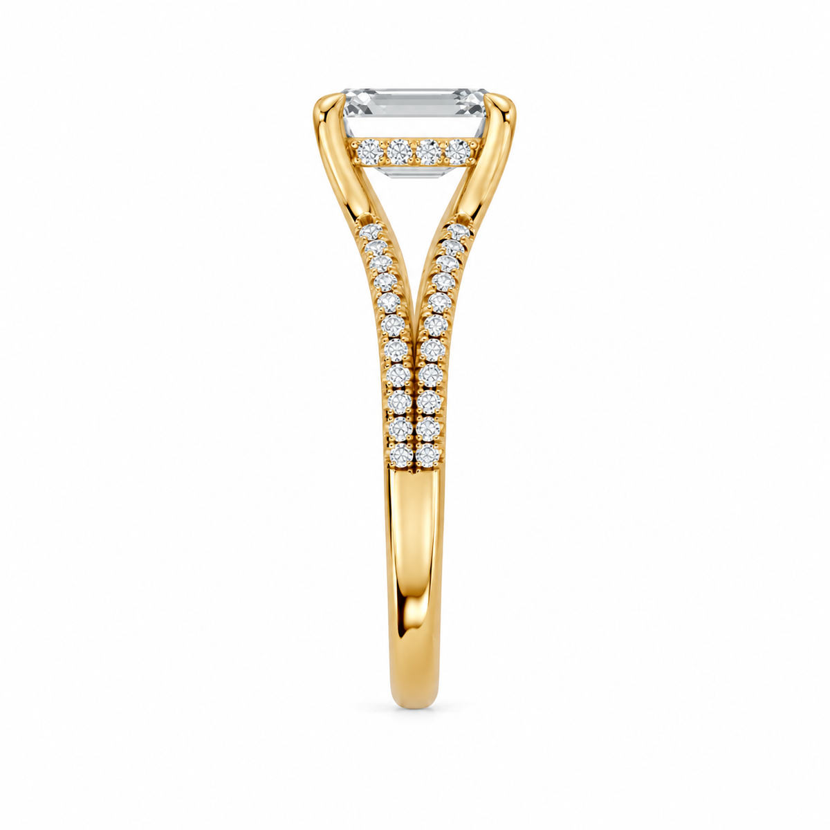 Emerald, yellow gold