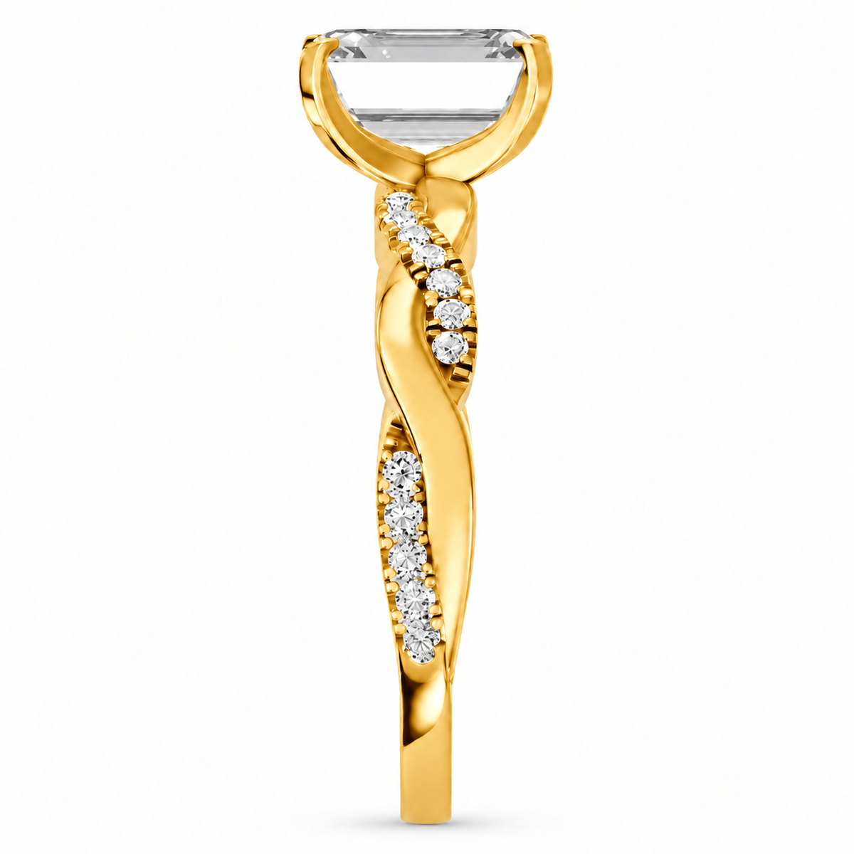 Emerald, yellow gold