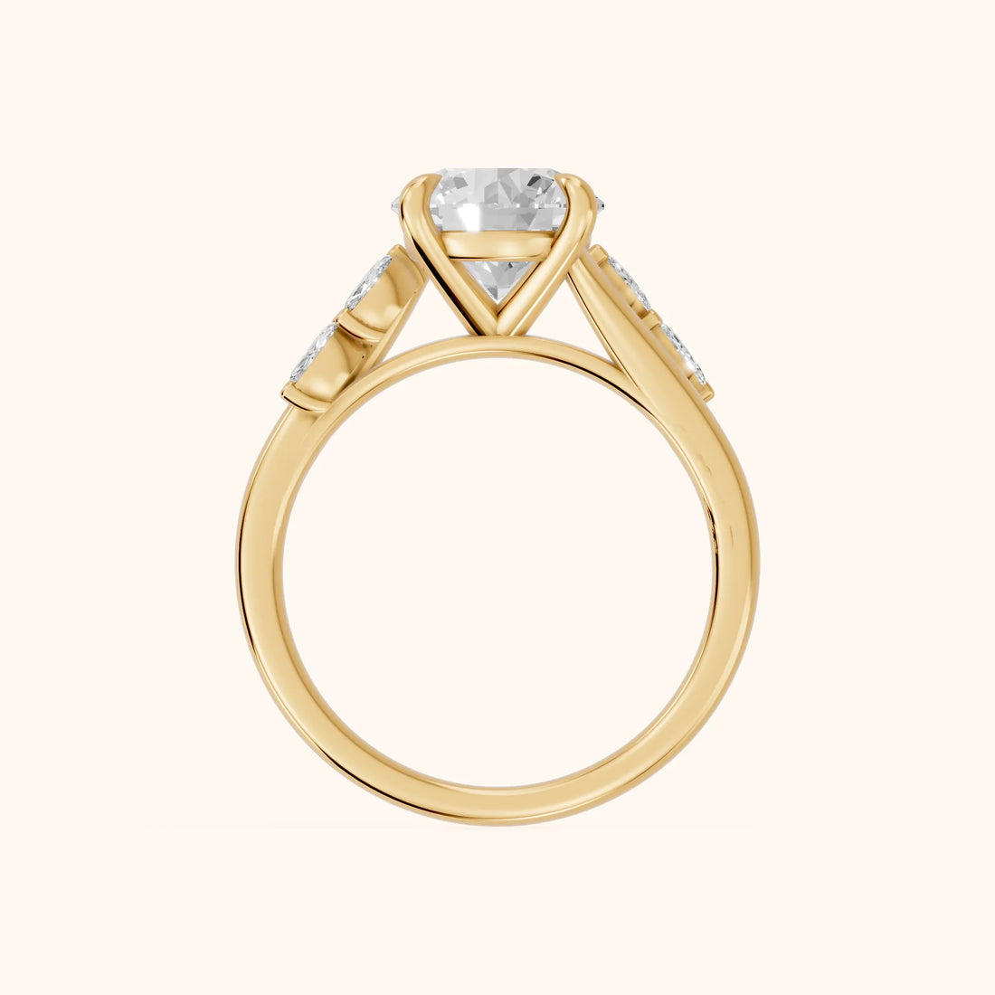 Round,Yellow Gold