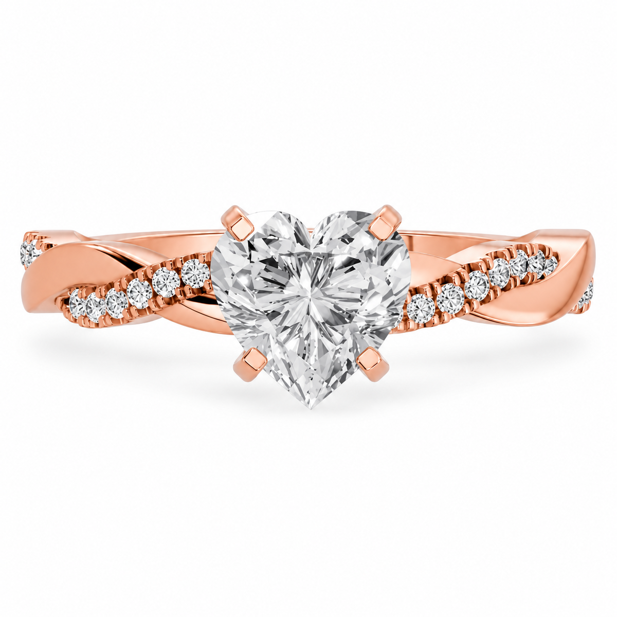 heart, rose gold