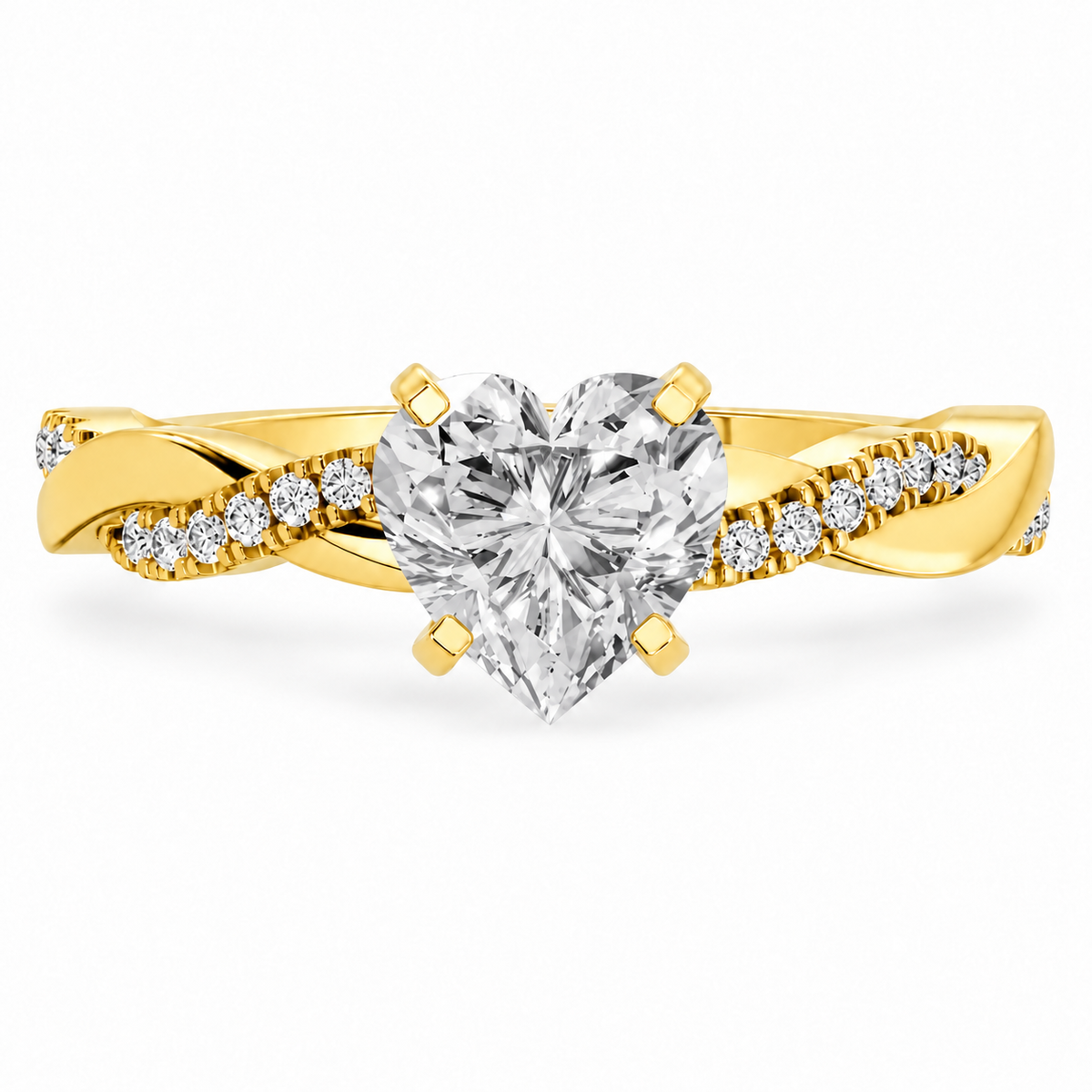 heart, yellow gold