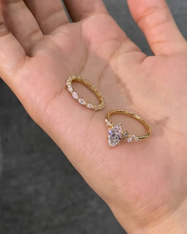 Marquise & Halo Stacking Set