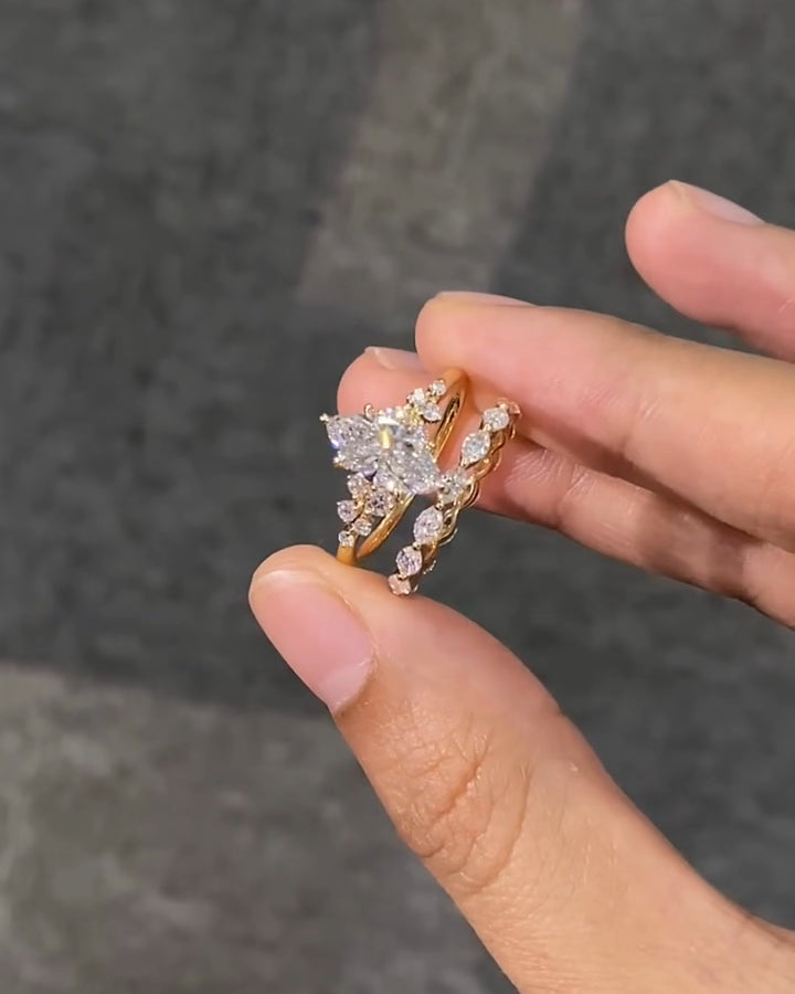 Marquise & Halo Stacking Set