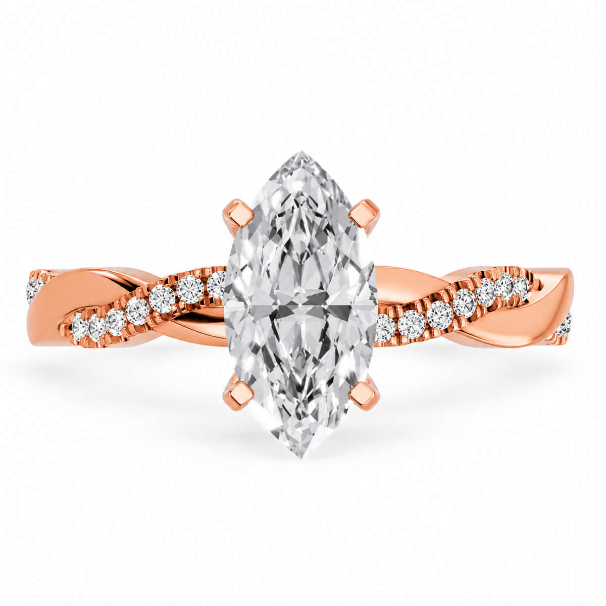 Marquise, rose gold