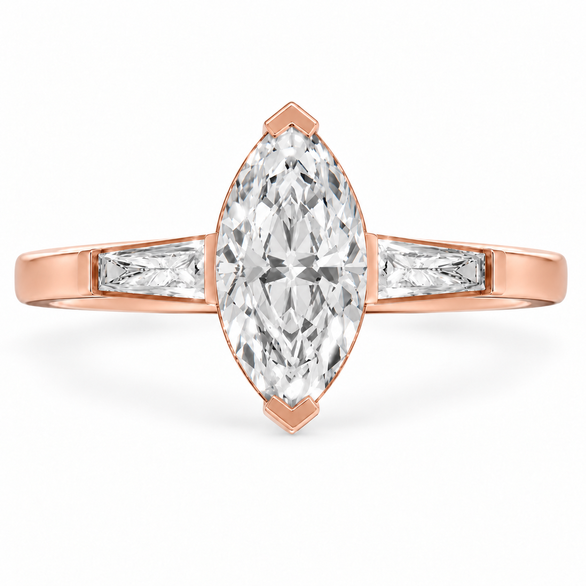 Marquise, rose gold