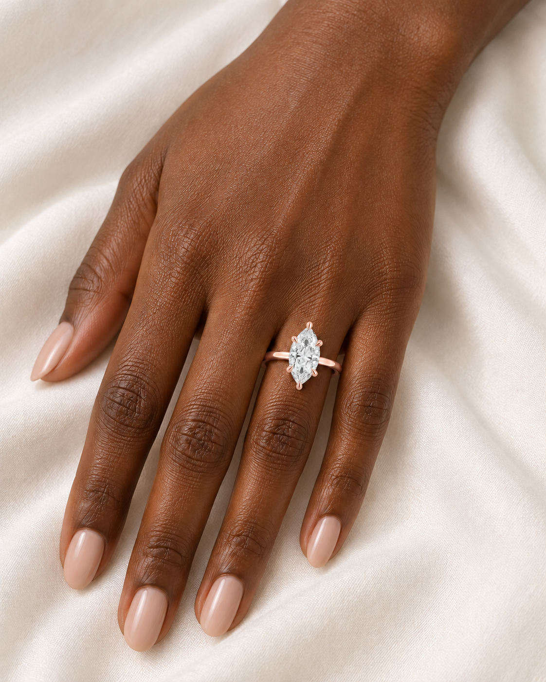 Marquise, rose gold