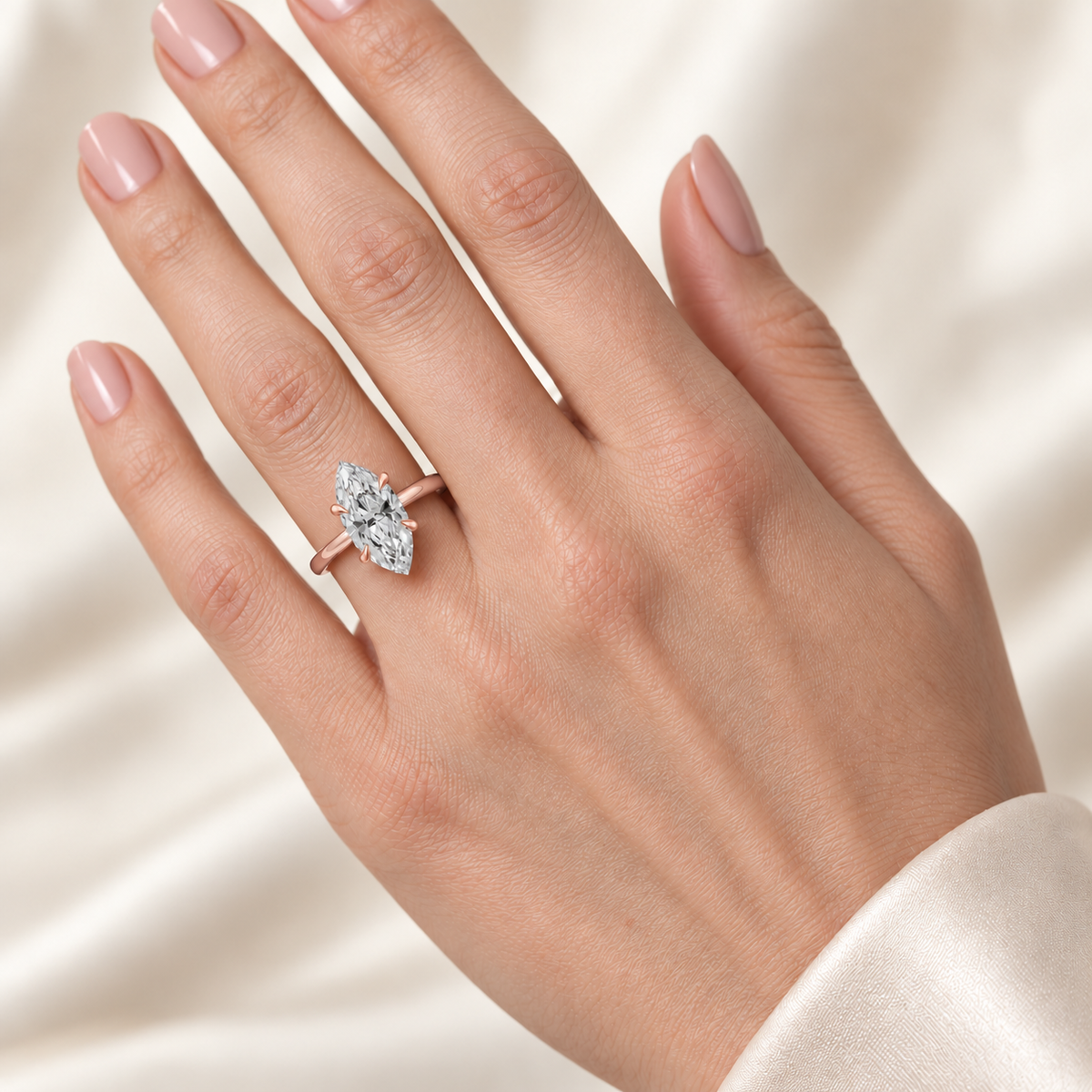 Marquise, rose gold