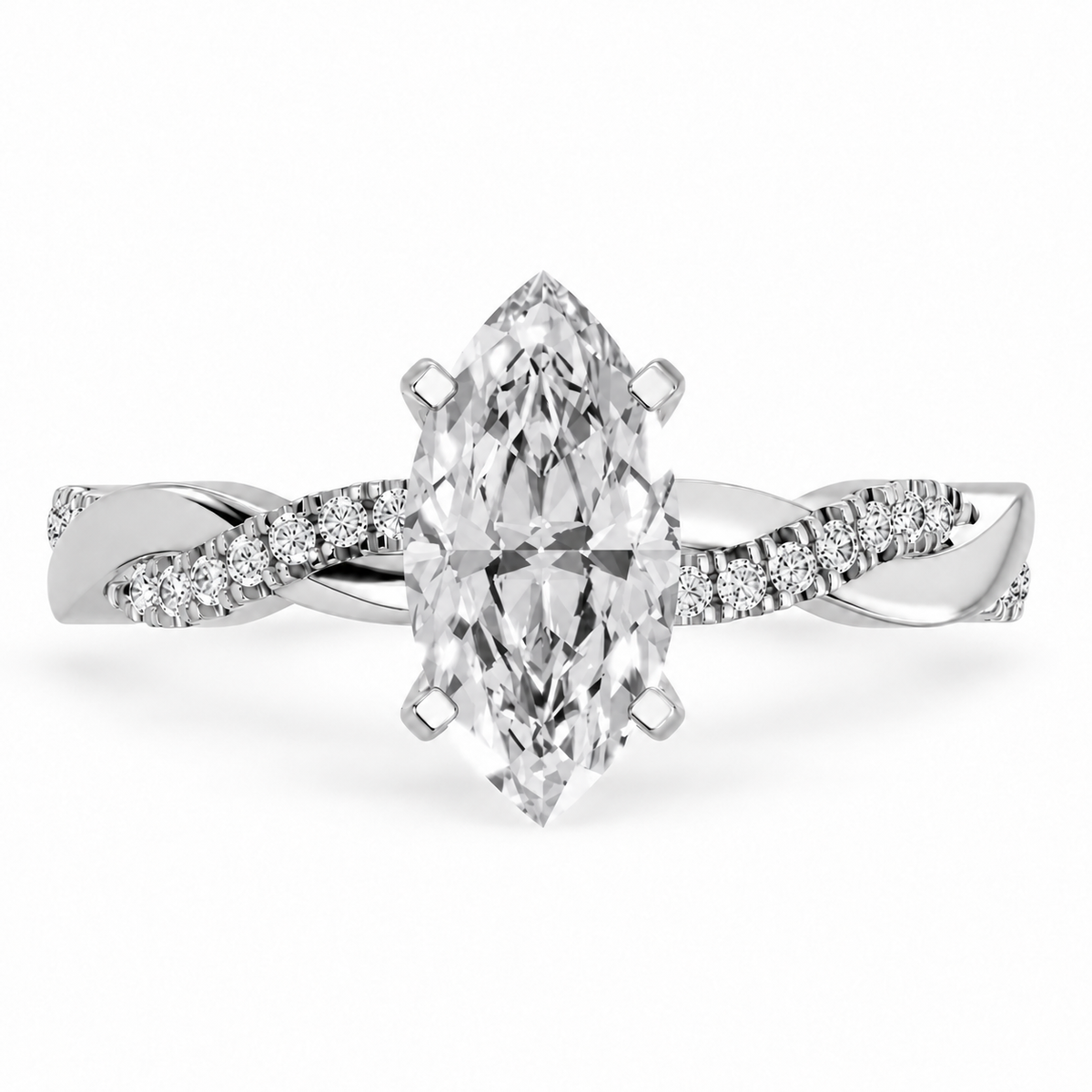 Marquise, white gold