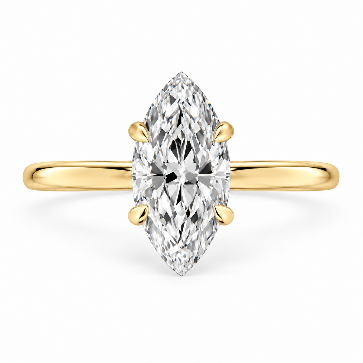 Marquise, yellow gold