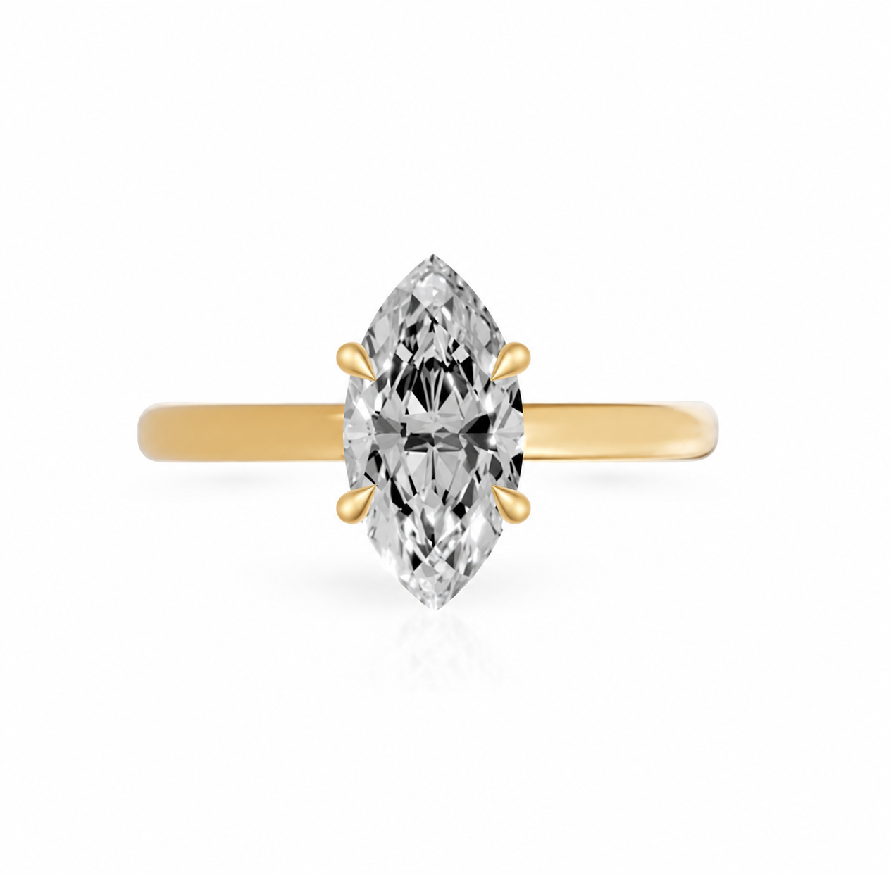 Marquise, yellow gold
