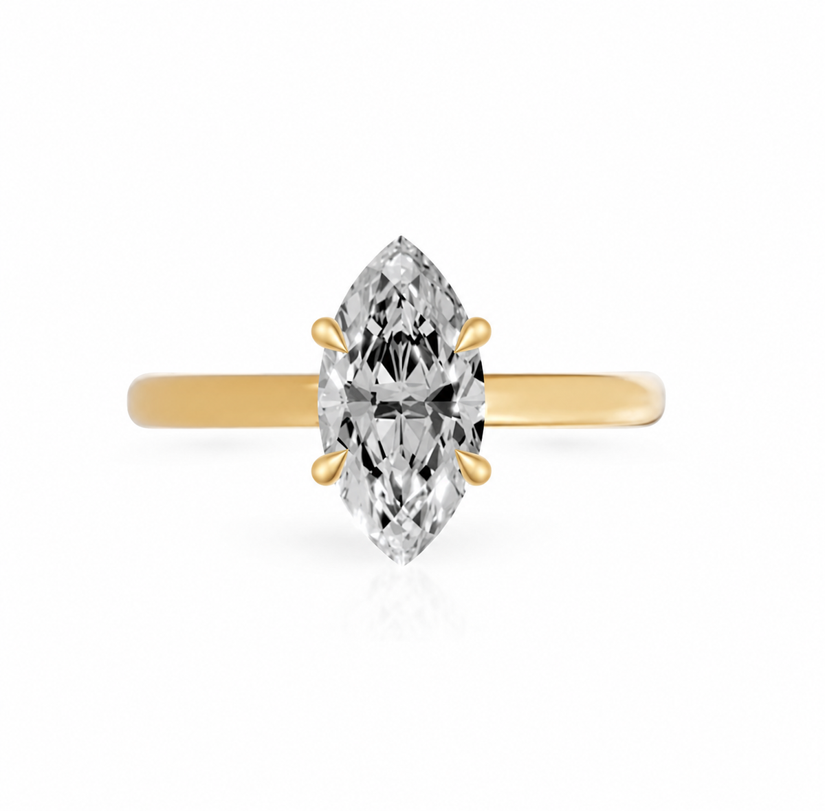 Marquise, yellow gold