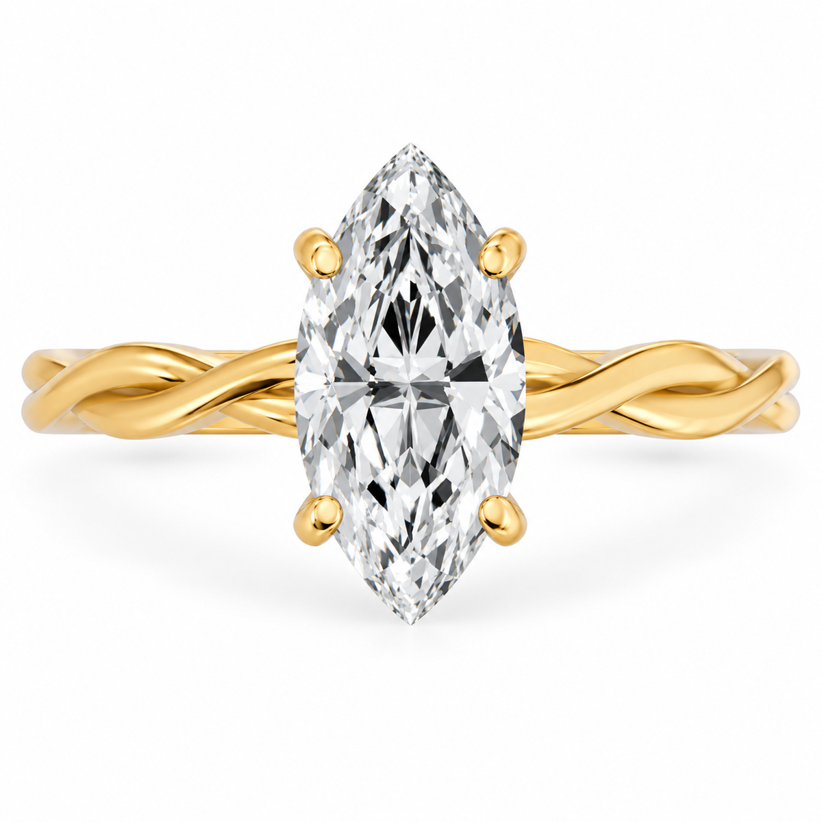 Marquise, yellow gold