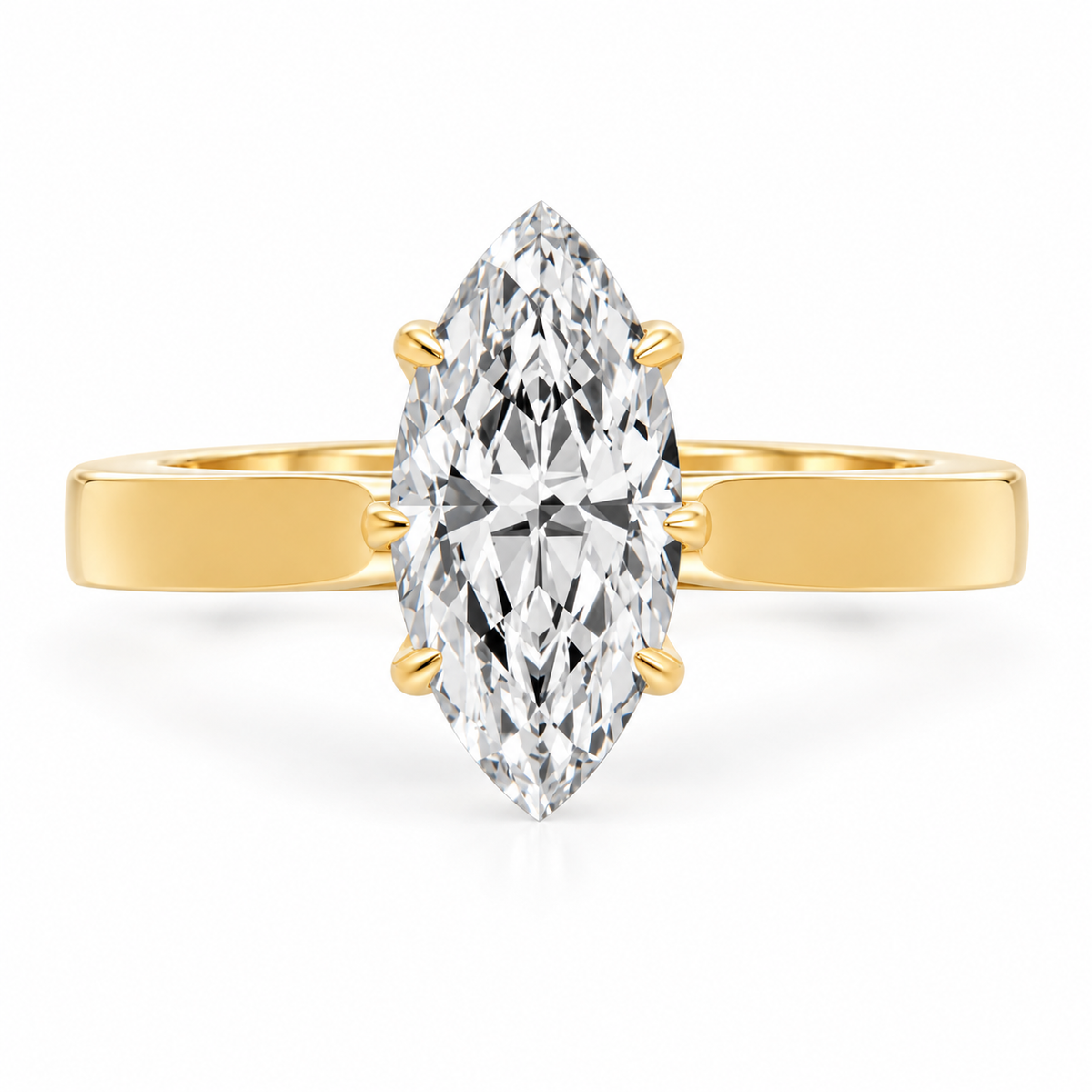 Marquise, yellow gold