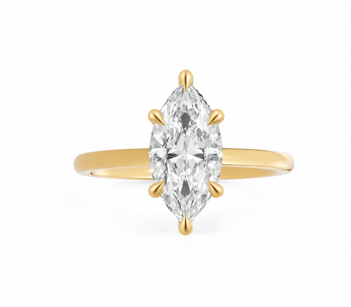 Marquise, yellow gold