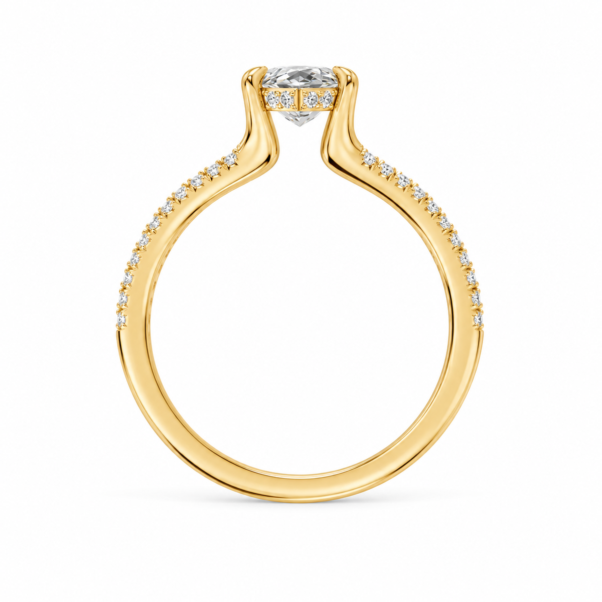 Marquise, yellow gold