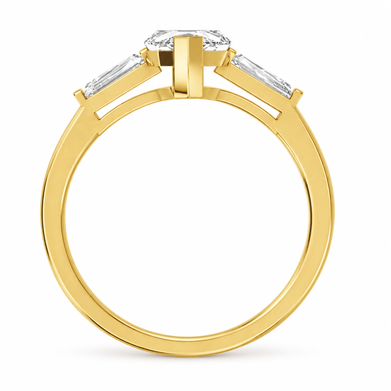 Marquise, yellow gold