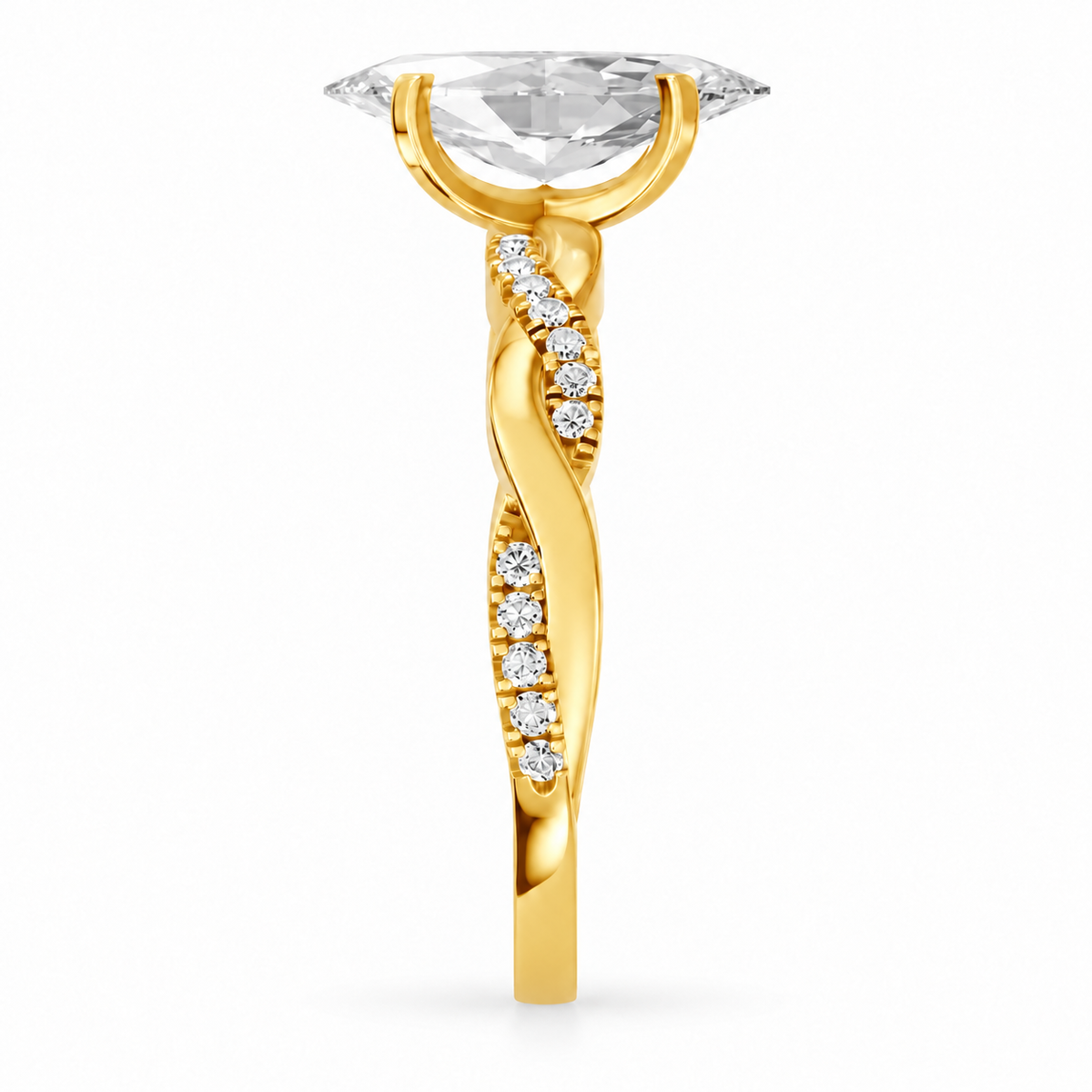Marquise, yellow gold