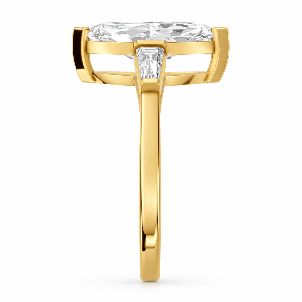 Marquise, yellow gold