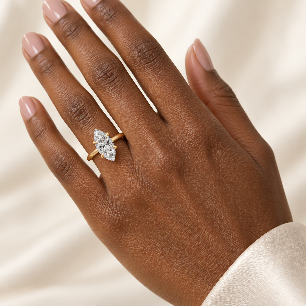Marquise, yellow gold