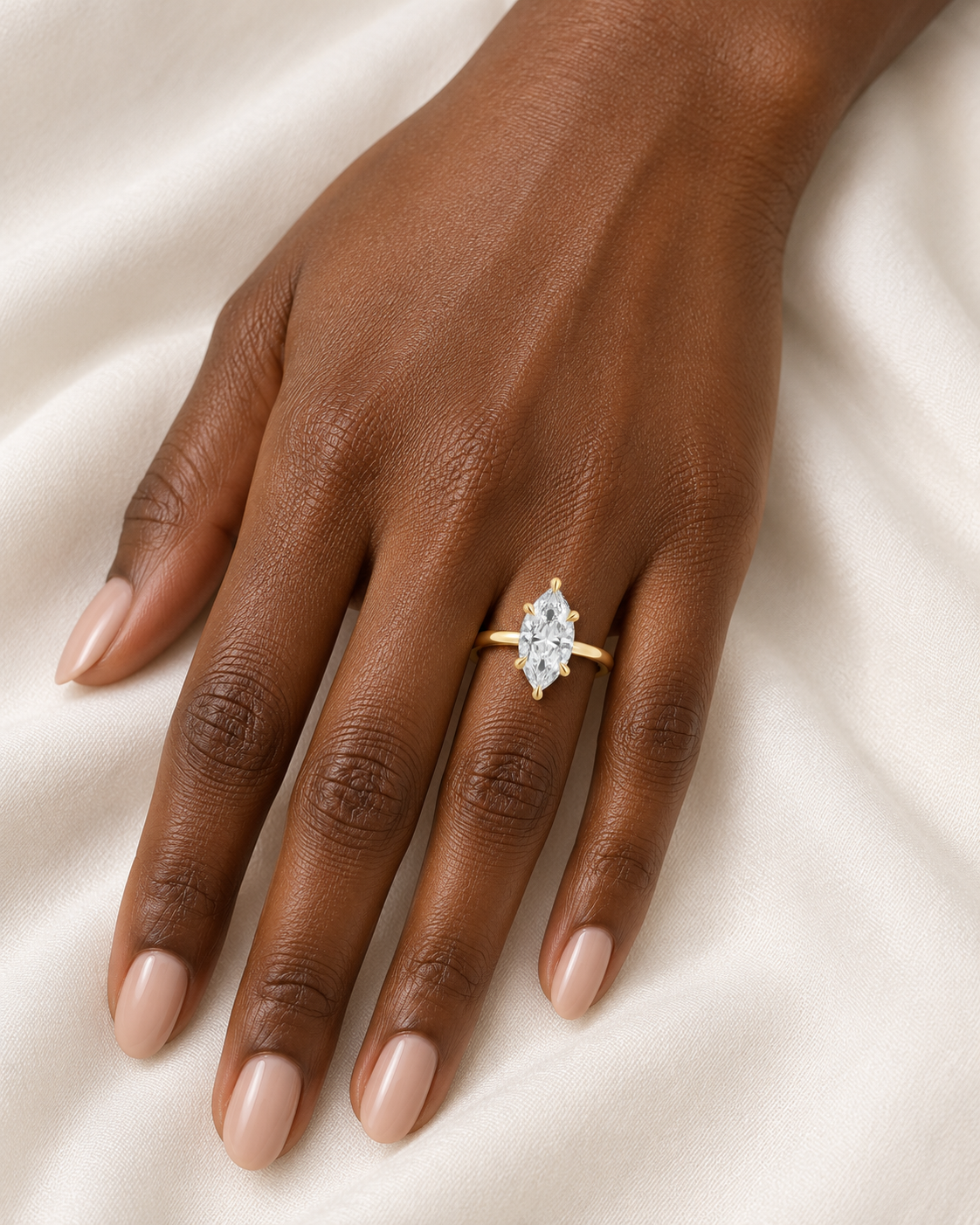 Marquise, yellow gold