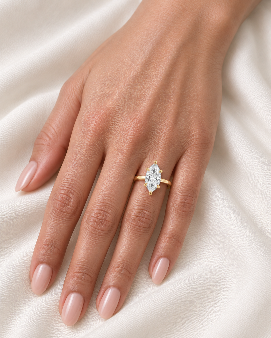 Marquise, yellow gold