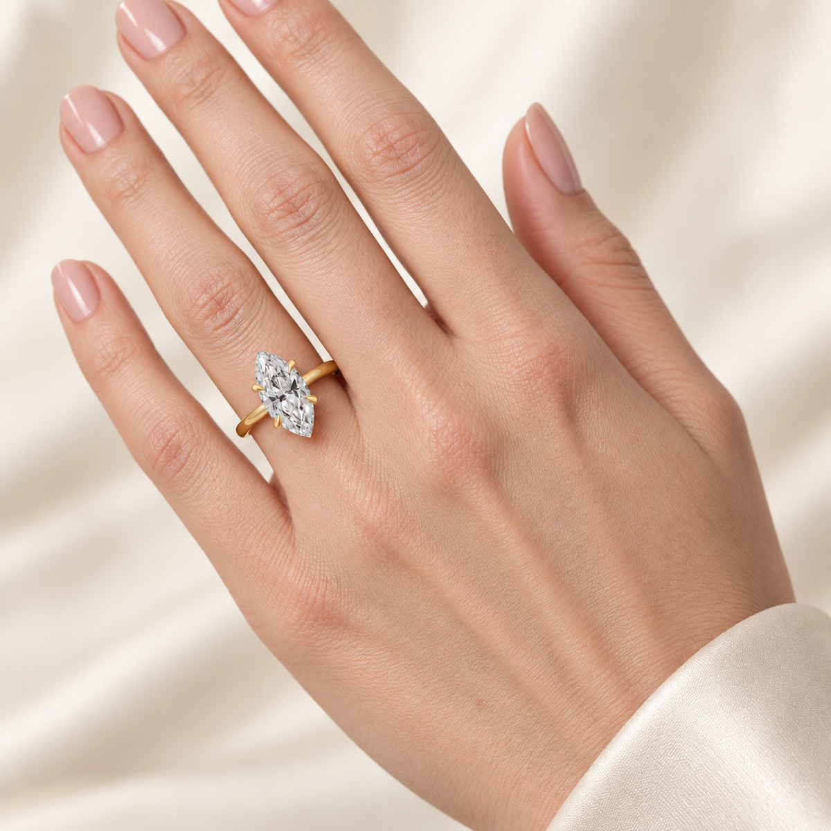 Marquise, yellow gold