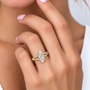 Marquise, yellow gold