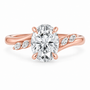 Oval, rose gold