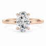 Oval, rose gold