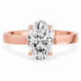 Oval, rose gold