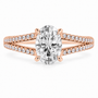 Oval, rose gold